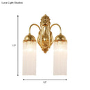 Modern gold clear crystal wall sconce – corridor metal gooseneck arm