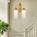 Modern gold clear crystal wall sconce – corridor metal gooseneck arm
