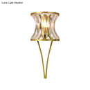 Modern gold clear crystal wall sconce living room 110v-120v light