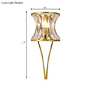 Modern gold clear crystal wall sconce living room 110v-120v light
