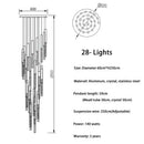 Modern gold & clear decorbites crystal led chandelier living room