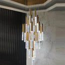 Modern gold & clear decorbites crystal led chandelier living room