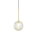 Modern gold clear glass globe pendant light dining room