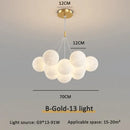 Modern gold cloud bubble ball led pendant lights for dining room