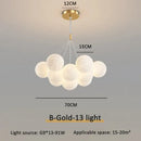 Modern gold cloud bubble ball led pendant lights for dining room