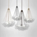 Modern gold cloud glass ball led chandelier – dining room pendant