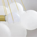 Modern gold cloud glass ball led chandelier – dining room pendant