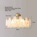 Modern gold cloudy glass chandeliers for living room lighting