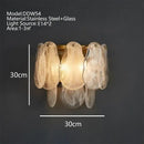 Modern gold cloudy glass chandeliers for living room lighting