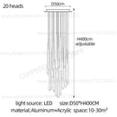 Modern gold conical led nordic chandelier dining room pendant light