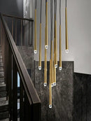 Modern gold conical led nordic chandelier dining room pendant light