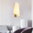 Modern gold coolie shade sconce light – bedroom milk glass wall lamp