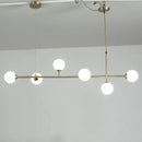 Modern gold copper ceiling chandelier living room glass globe light