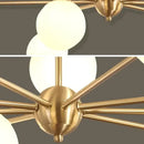 Modern gold copper ceiling chandelier living room glass globe light