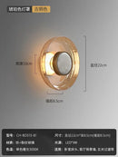 Modern gold cracked glass wall lamp bedroom amber sconce