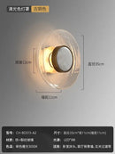 Modern gold cracked glass wall lamp bedroom amber sconce