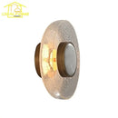Modern gold cracked glass wall lamp bedroom amber sconce