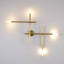 Modern gold cross-shaped wall lamp living room sconce