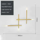 Modern gold cross-shaped wall lamp living room sconce