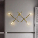 Modern gold cross-shaped wall lamp living room sconce