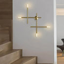 Modern gold cross-shaped wall lamp living room sconce