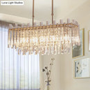 Modern gold crystal 5 light fixture dining room chandelier