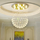 Modern gold crystal ball led ceiling chandelier living room