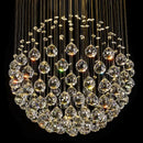 Modern gold crystal ball led chandelier for dining room