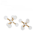 Modern gold crystal ball molecule geometric ornament living room decor