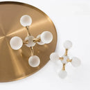 Modern gold crystal ball molecule geometric ornament living room decor