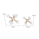 Modern gold crystal ball molecule geometric ornament living room decor
