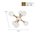 Modern gold crystal ball molecule geometric ornament living room decor