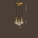 Modern gold crystal ball pendant light for dining room