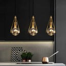 Modern gold crystal ball pendant light for dining room
