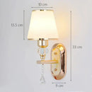 Modern gold crystal bedside wall sconce bedroom light with beads