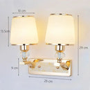 Modern gold crystal bedside wall sconce bedroom light with beads