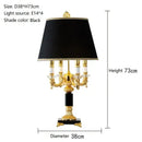 Modern gold crystal black table lamp bedroom chandelier light