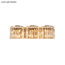 Modern gold crystal block wall light living room sconce 220v-240v