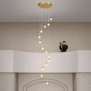 Modern gold crystal bubble chandelier – dining room teardrop light
