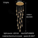 Modern gold crystal bubble chandelier for dining room teardrop pendant