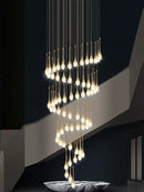 Modern gold crystal bubble chandelier living room pendant light