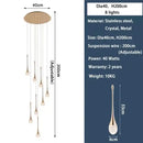 Modern gold crystal bubble chandelier living room pendant light