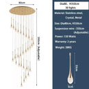 Modern gold crystal bubble chandelier living room teardrop pendant