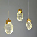 Modern gold crystal bubble pendant chandelier for dining room