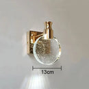 Modern gold crystal bubble wall lamp for bedroom luxury lighting
