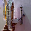 Modern gold crystal carved flower wall light bedroom sconce