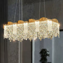 Modern gold crystal ceiling chandelier for dining room