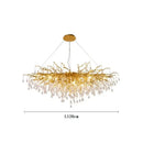 Modern gold crystal ceiling chandelier living room branch design