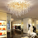 Modern gold crystal ceiling chandelier living room branch design
