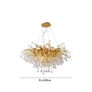 Modern gold crystal ceiling chandelier living room branch design